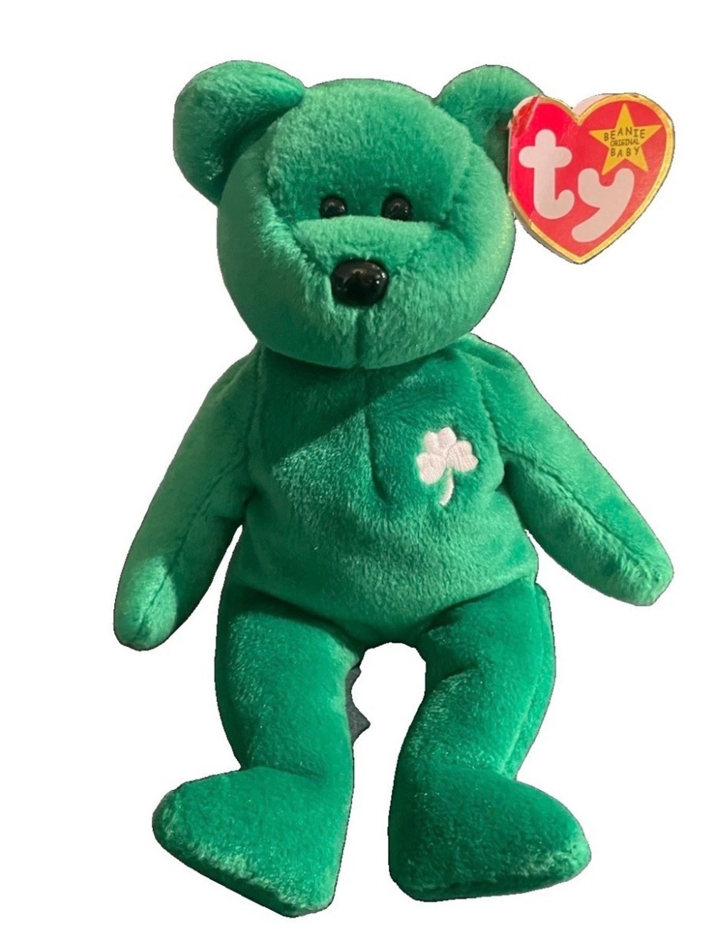 Ty Green Shamrock Bear Plush
